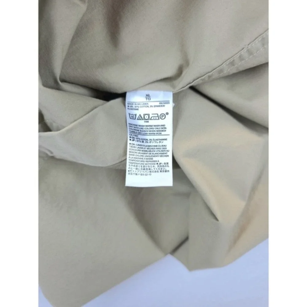 Banana‎ Republic Men's XL Khaki Utility Shirt Long Sleeve Cotton Stretch FA21